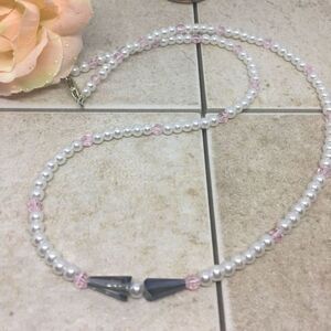 20" Pearl and Crystal Necklace